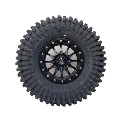 Frontline 223 Matte Black Beadlock Wheels on Maxxis Roxxzilla Tires – 5x4.5 UTV Wheel & Tire Kit