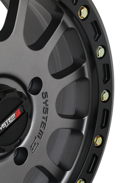 System 3 SB-5 Beadlock Wheels – Matte Black or Gunmetal | 14x7 & 15x7 | Fits Polaris, Can-Am, Honda UTVs