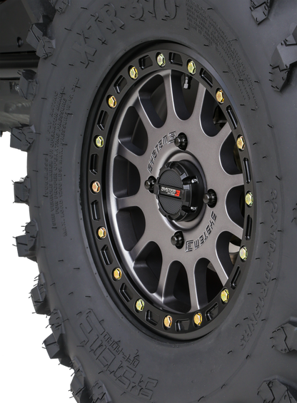 System 3 SB-5 Beadlock Wheels – Matte Black or Gunmetal | 14x7 & 15x7 | Fits Polaris, Can-Am, Honda UTVs