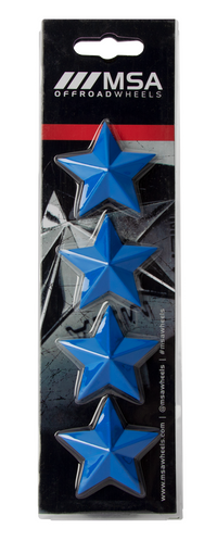 MSA Offroad Wheels MSA STAR LOGO - BLUE (4PK) - MSA WHEELS