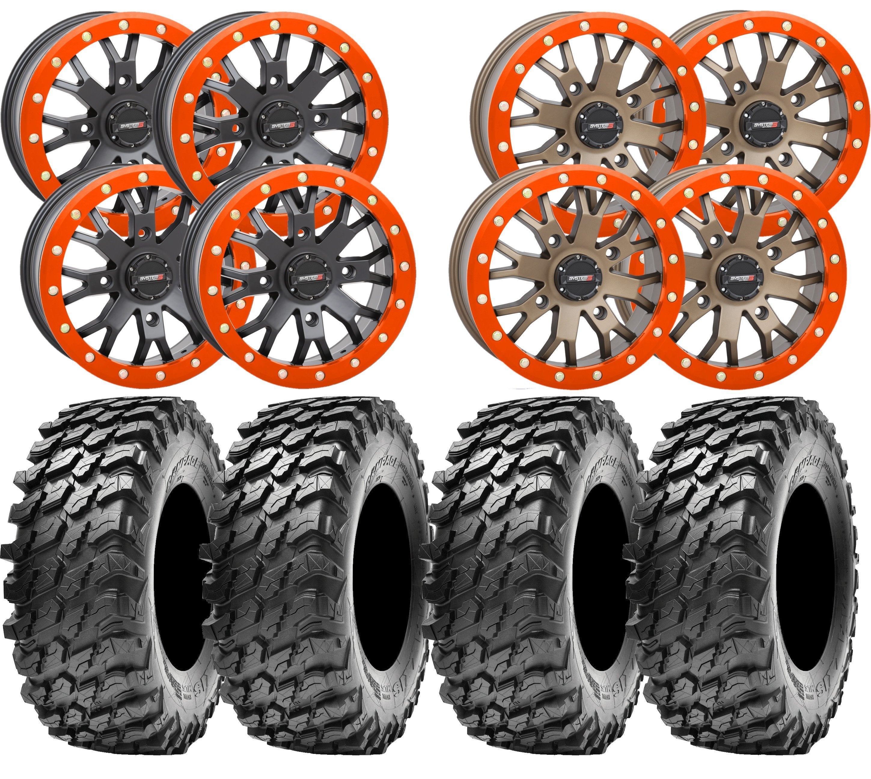 System3 SB 4 and Maxxis Rampage UTV Wheel and Tire Kit