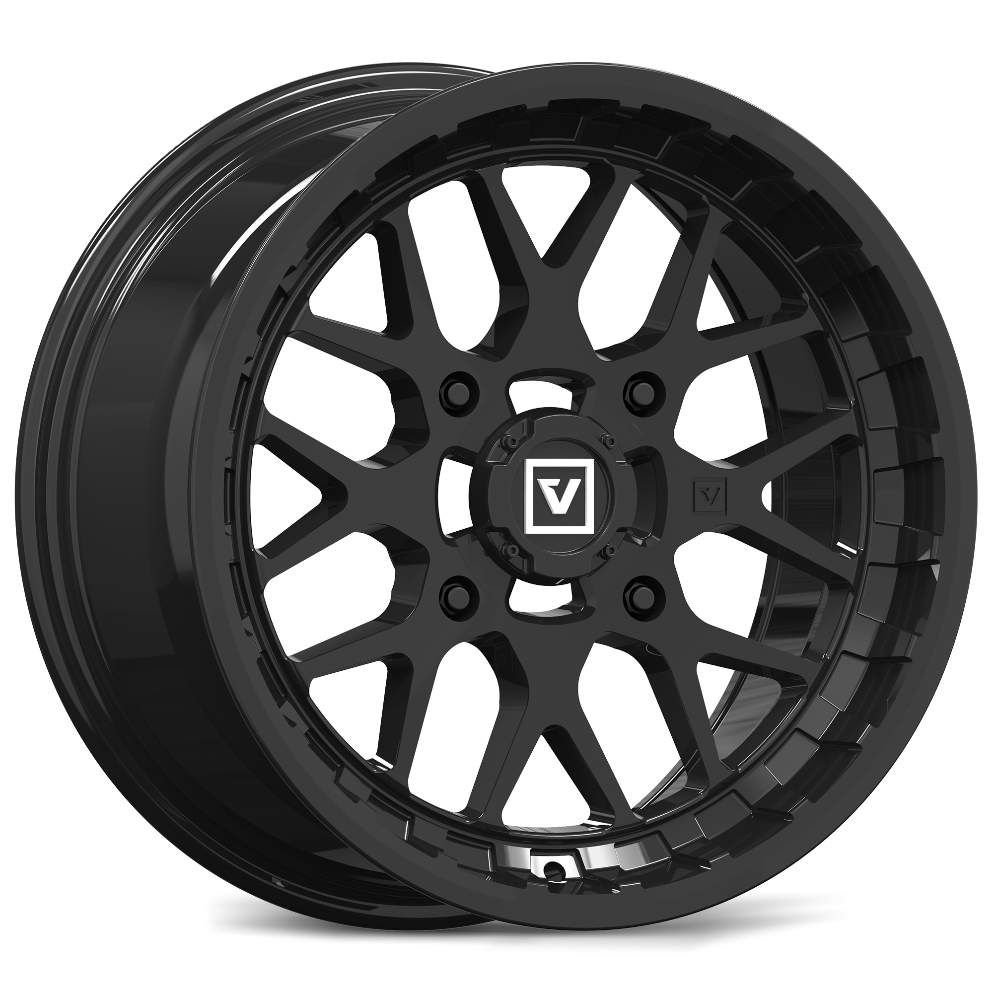 Valor V03 Gloss Black UTV Wheels