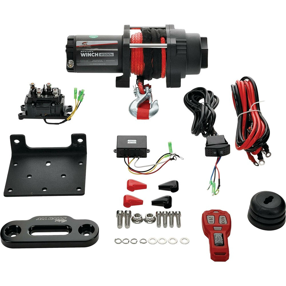 431-01026 ALL BALLS 4500LB SYNTHETIC ROPE WINCH