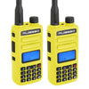 2 PACK - GMR2 HANDHELD GMRS FRS RADIO PAIR - BY RUGGED RADIOS - HIGH VISIBILITY SAFETY YELLOW