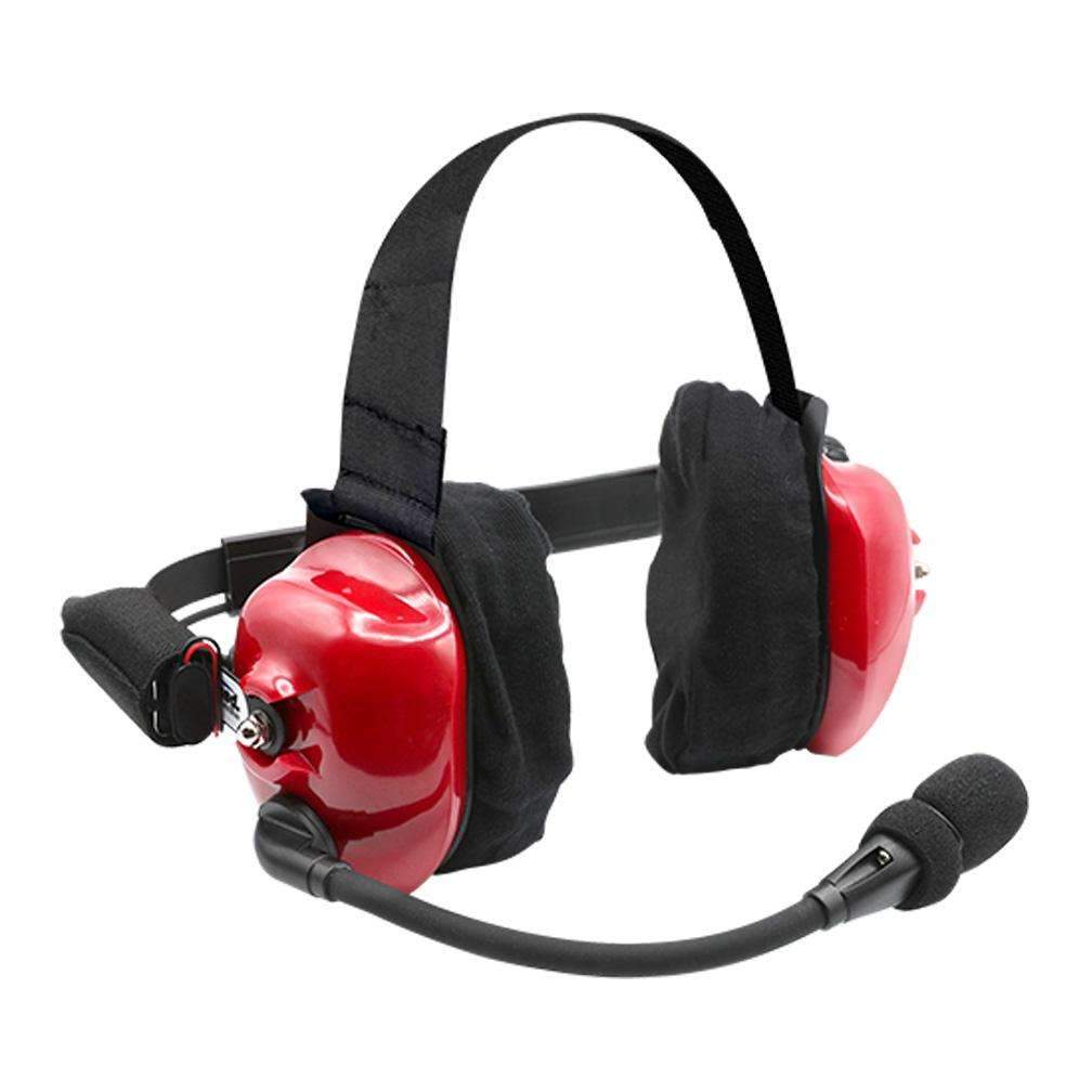 H80 "TRACK TALK" INTERCOM HEADSET. [RED - FLEX BOOM]