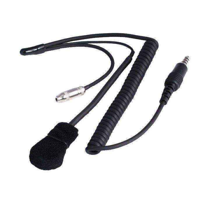 IMSA WIRED HELMET KIT WITH MIC, 3.5MM EAR BUD JACK, AND COIL CORD