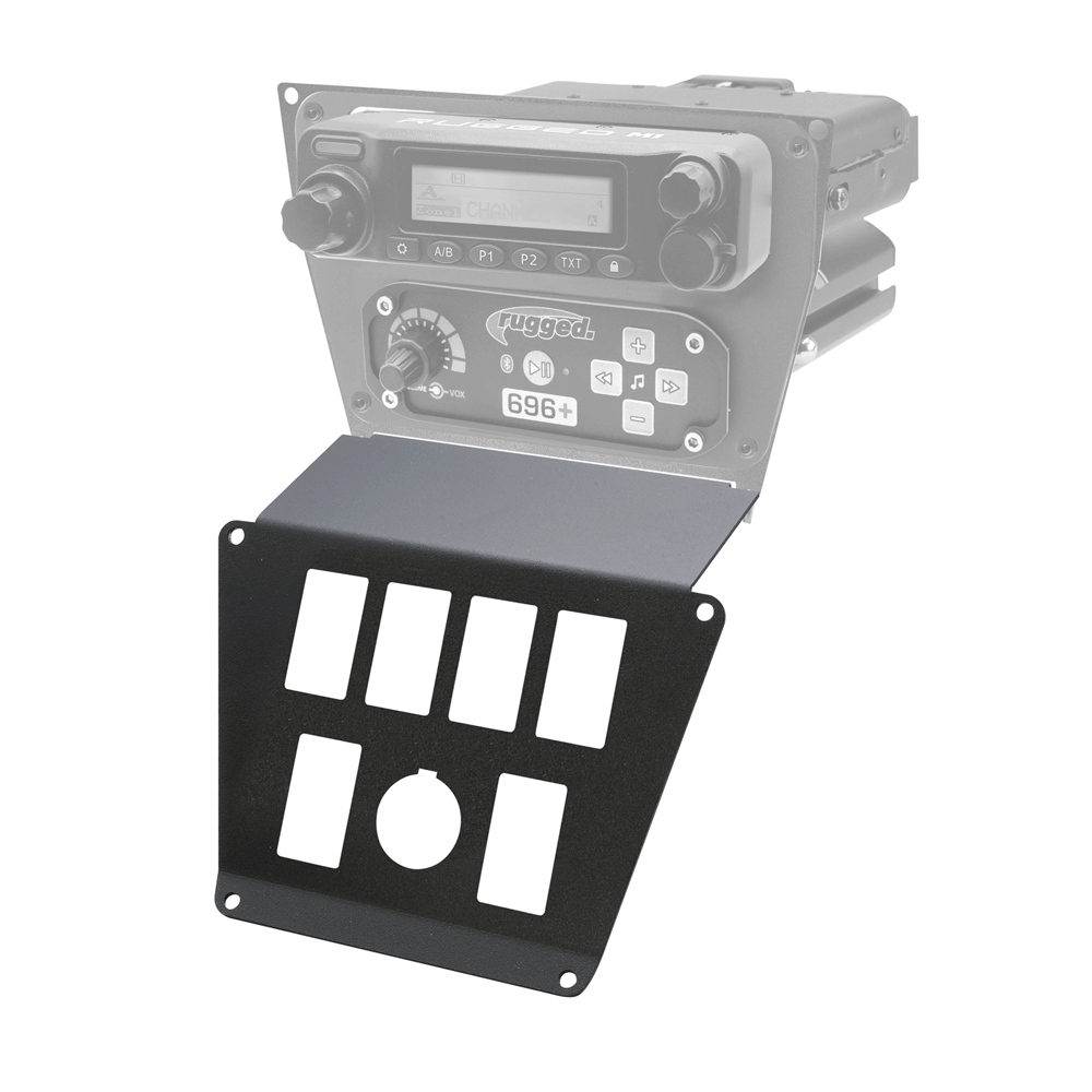 LOWER ACCESSORY PANEL FOR POLARIS RZR PRO XP, RZR TURBO R, AND RZR PRO R DASH MOUNT RADIO AND INTERCOM - SWITCH PROS 8