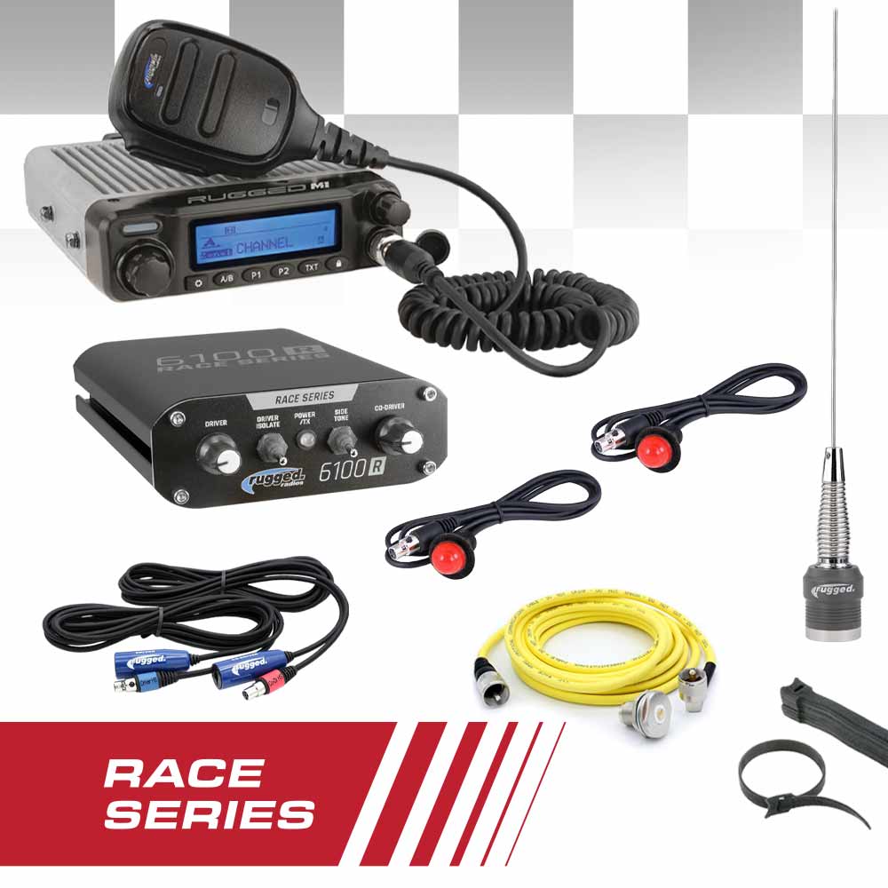 OFFROAD RACE KIT - COMPLETE RACE SERIES COMMUNICATION KIT WITH M1 RACE SERIES RADIO AND 6100 RACE SERIES INTERCOM - WITH DSP CHIPS 