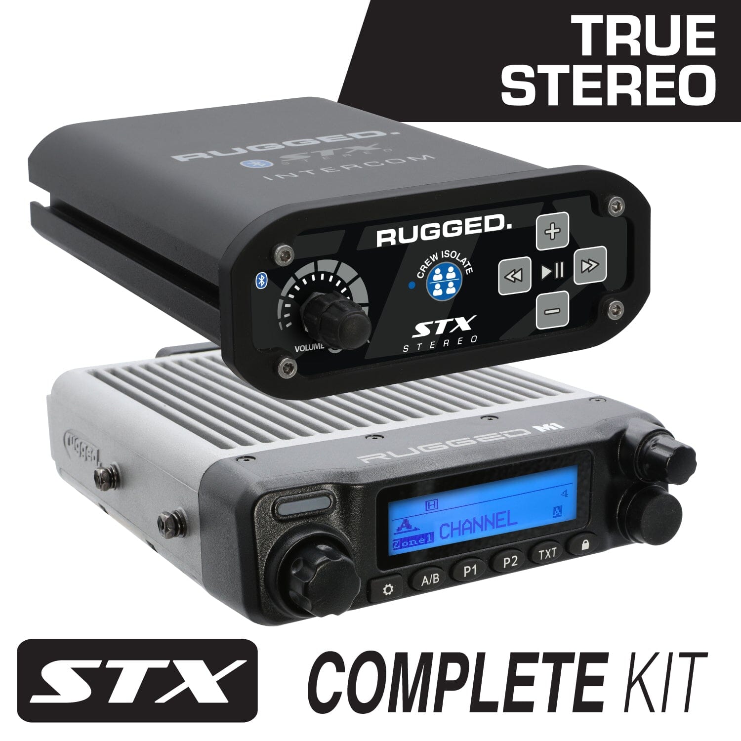 2-PERSON - BUILDER KIT WITH STX STEREO BLUETOOTH INTERCOM AND M1 WATERPROOF RUGGED RADIO