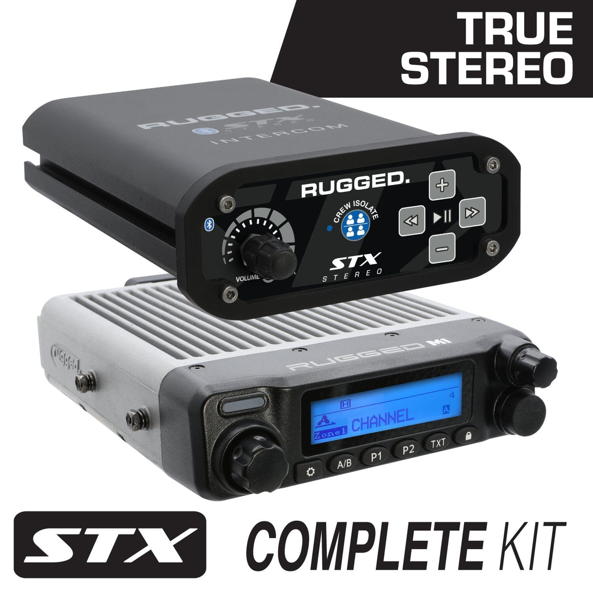2 PERSON - STX STEREO COMPLETE COMMUNICATION INTERCOM SYSTEM - WITH STX STEREO HELMET KITS
