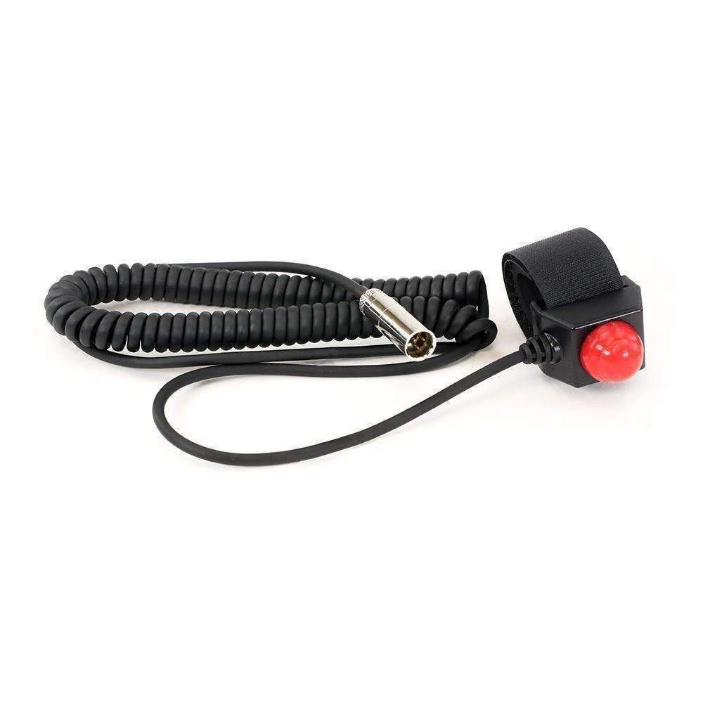 VELCRO MOUNT STEERING WHEEL PUSH TO TALK (PTT) WITH COIL CORD  FOR CAR HARNESSES