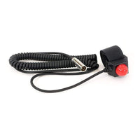 VELCRO MOUNT STEERING WHEEL PUSH TO TALK (PTT) WITH COIL CORD  FOR CAR HARNESSES